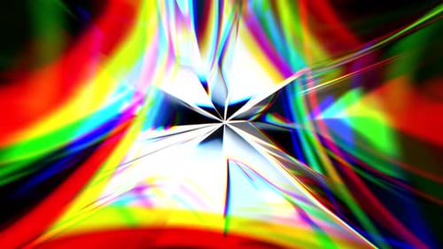 Colorful Abstraction Radiates Through Darkness with Vibrant Energy