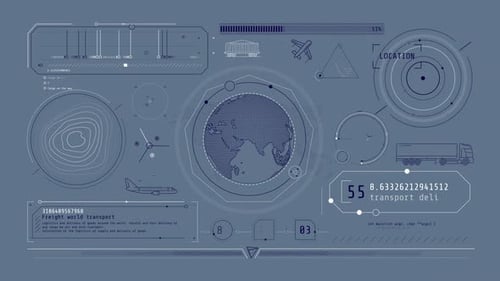 Animation of Infographics About Freight Transportation on Alpha Channel