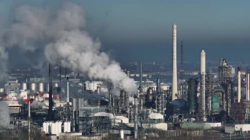 Petrol Refinery at the Port of Rotterdam Netherlands