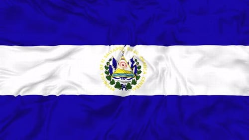 El Salvador Flag Waving Loop
