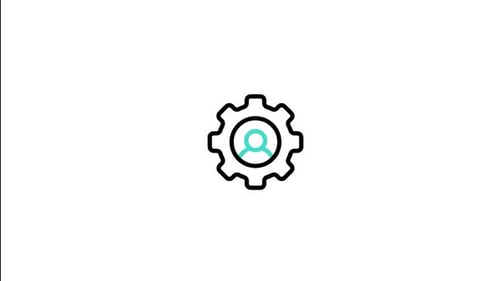 Animated User Profile Settings Gear Icon