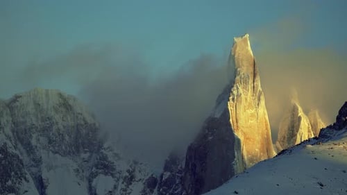 Dramatic Sunrise Timelapse on Cerro Torre, Patagonia