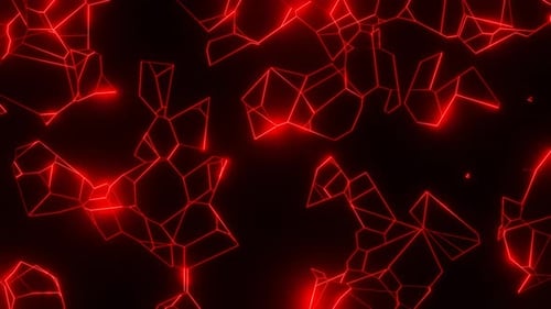 Red Abstract Glowing Patterns Background Vj Loop Animation In 4K