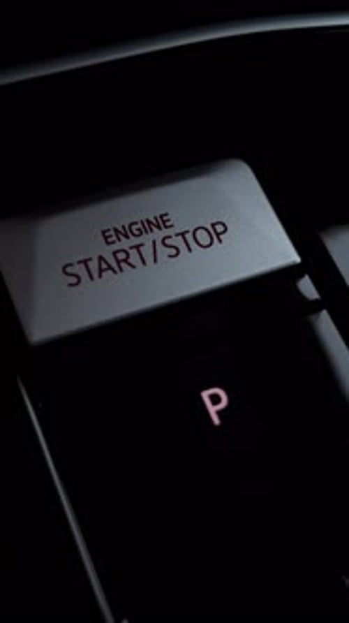Start Stop Engine Button Modern Transport and Technology