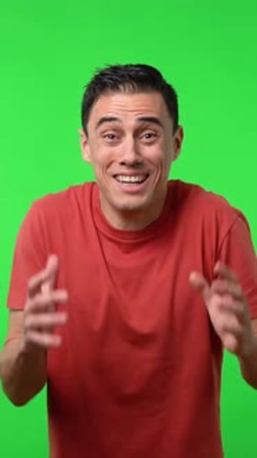 Young Man Posing with Variety of Expressions