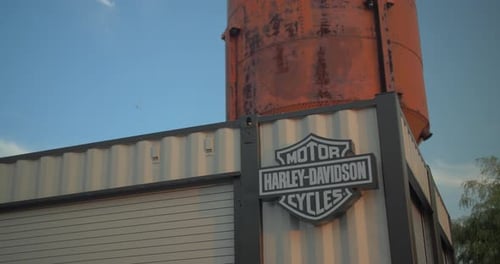 Harley davidson museum exterior on a summer day in milwaukee Wisconsin