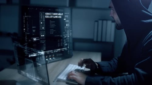 Futuristic Cyber Crime Computer Hacker 03