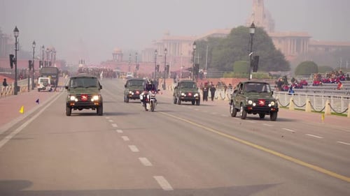 Indian Army Vehicles on Republic Day Rehearsal