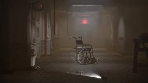 Abandoned Old Foggy Mental Hospital