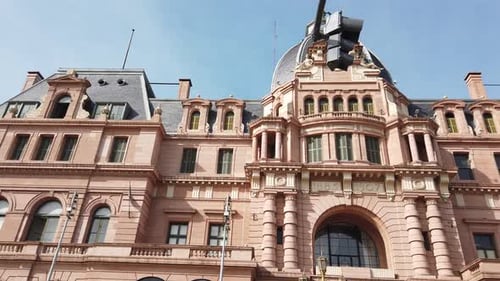 Panoramic of Constitucion railway station landmark, Buenos aires city argentina