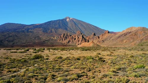 Volcanic Mountain Landscape in Teide National Park on Tenerife Canary Islands Spain