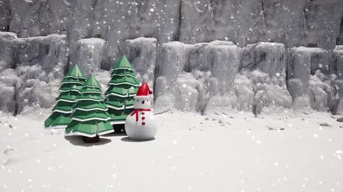 Schneemann und Weihnachtshintergrund 02