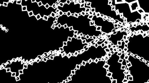 Abstract White Chains Dynamic Loop Alpha Channel