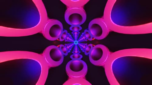 Seamless Geometric Forms with Strobe Lights in an Abstract VJ Loop
