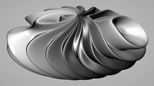 Abstract Silver Fluid Morphing Shape Animation