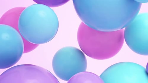 Bunte schwimmende Bälle 4k Loop-Animation