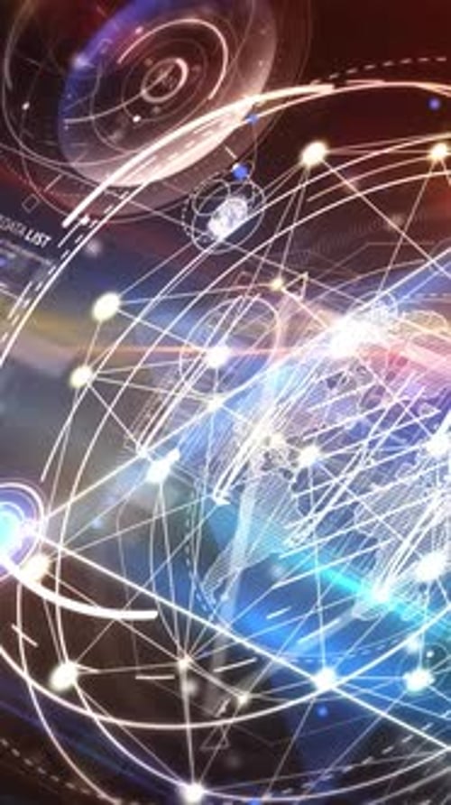 Infographic Data Flows in Digital Space