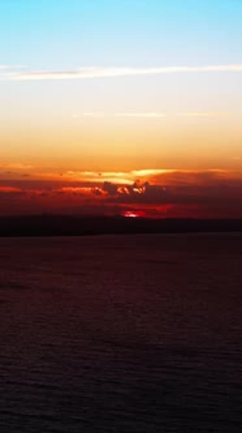Vertical Sunset and Sea