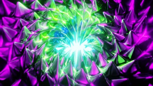 Purple And Green Predatory Fruit Background Loop Animation In 4K