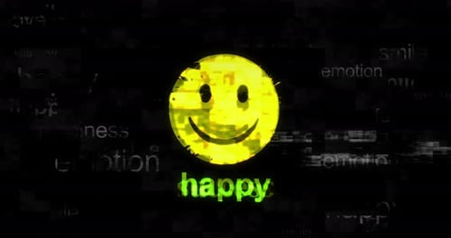 Smile emoji face emoticon symbol seamless loop