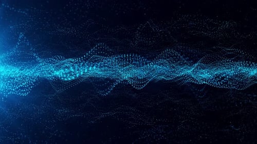 Technology Digital Wave Background Concept Motion Waving Dots Texture Particles Cyber 3D