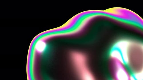 Iridescent Chrome Blobs Gentle Morph Infinite Loop 4K