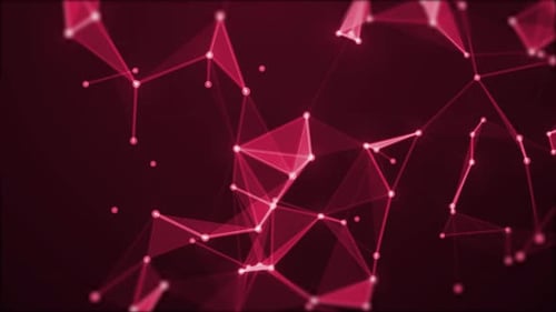 Abstract Red Technology Plexus Connecting Network Background