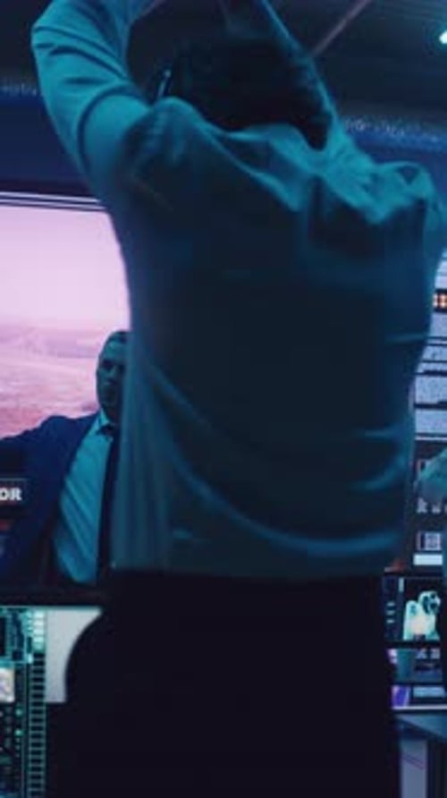 Team of Operators Celebrating Spacecraft Launch