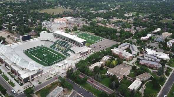 Aerial View on CSU Rams College Football Stadium, Home Field of ...