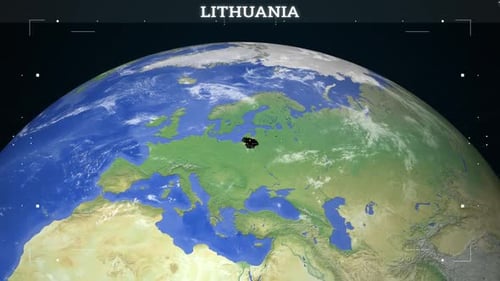 Lithuania Map From Earth