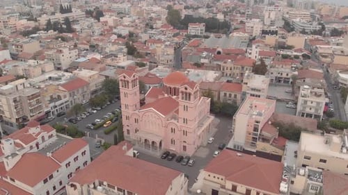 Cathedral in Limassol, Cyprus - Aerial view