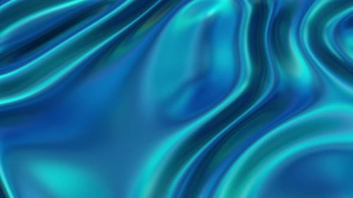 Abstract Fluid Blue Metallic Waves Background Loop