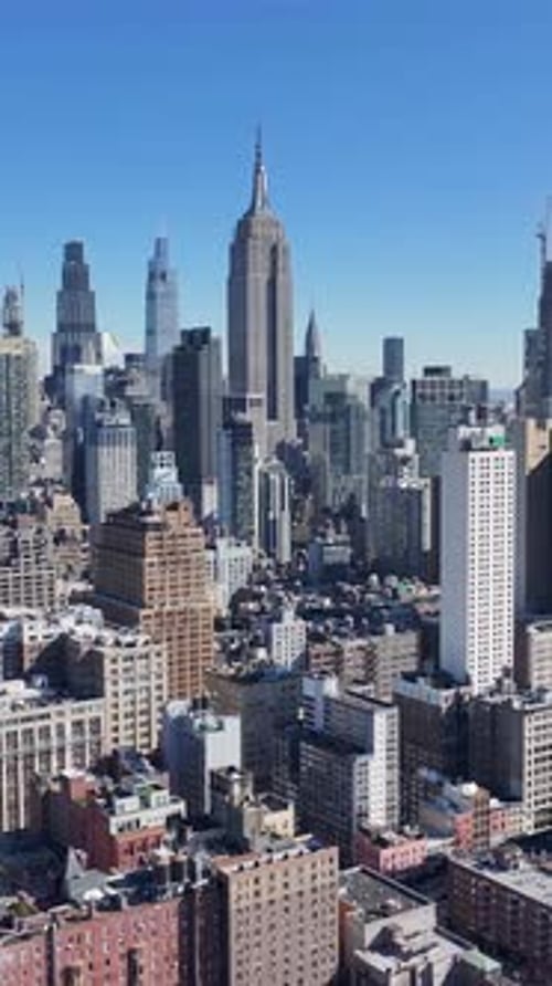 New York Skyline At Manhattan In New York United States.