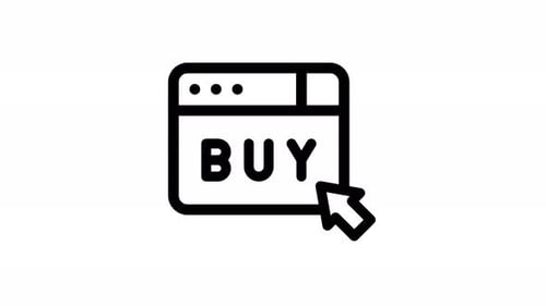 Animated Buy Button Click Browser Icon