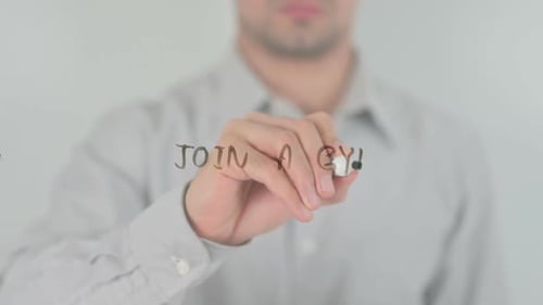 Join A Gym, Writing on Transparent Screen