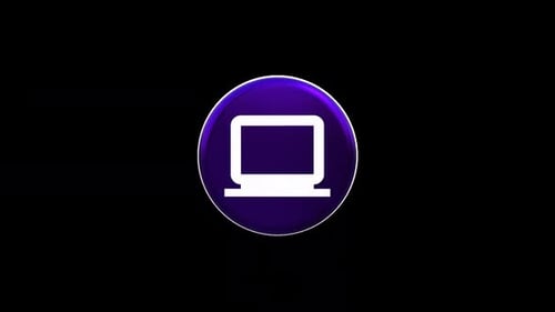 3D Rotating Technology Laptop Icon