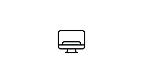 Animated Flat Design Computer Monitor with Checklist