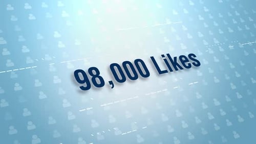 Digital Social Media Likes Counter Animation