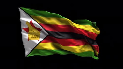 Waving Flag of Zimbabwe Animation