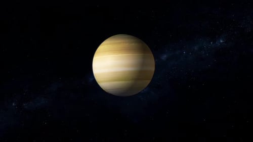 Seamless Loop of a Rotating Gas Giant Planet in Space