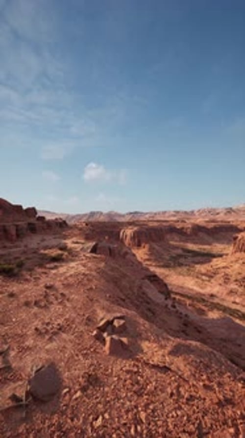 Desert Dirt Road Stretching Through Nevada