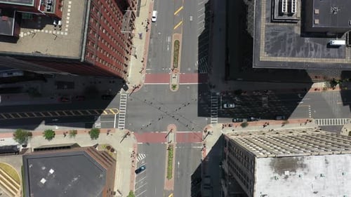 4K Aerial Albany New York Moving down