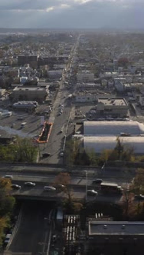 Bayonne City Residential Neighborhoods New Jersey Aerial View Vertical Video