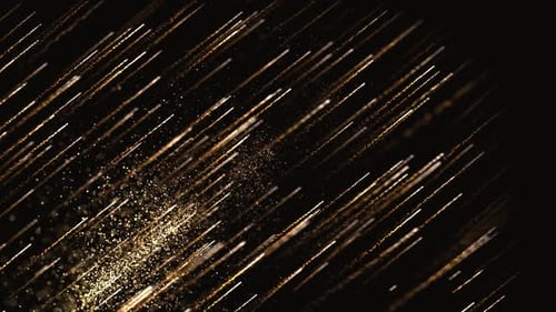 Elegant Golden Glitter Particles Moving Abstract Background