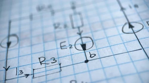 Diagrama de cableado de Kirchhoffs en papel