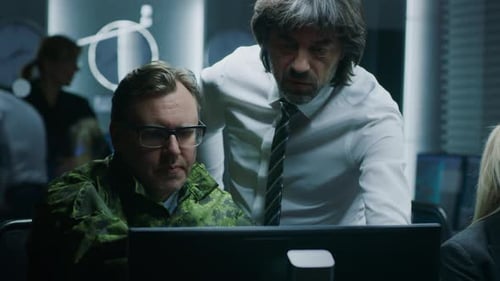 Government Chief of Cyber Security Has Problem Solving Discussion with Military Officer who Works o