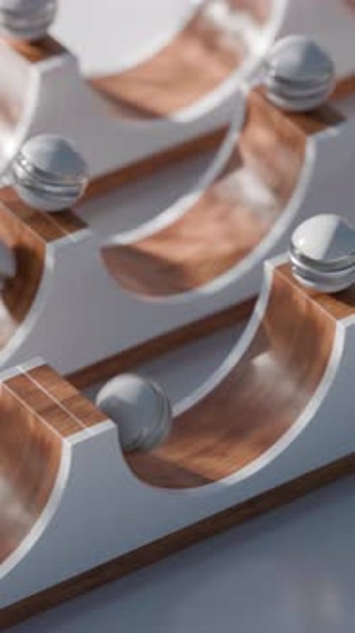 Slide Balls Loop 3D Animation