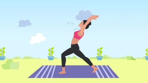 Fille faisant du yoga - Journée internationale du yoga