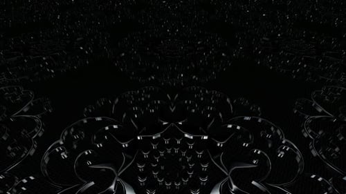 Dark Metallic Decorative Scrollwork Pattern Loop