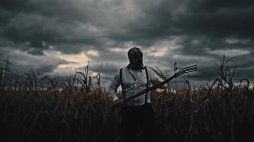 Halloween Killer in a Cornfield